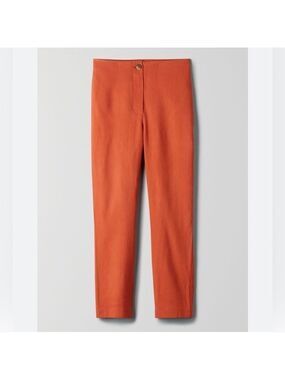 Wilfred Aritzia Cherice terracotta Italian linen blend cigarette pant Size 4
